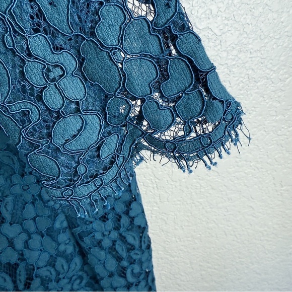 Bardot NWOT Midnight Lace Long Sleeve Dress, Ash Blue 6 - Small, Romantic - Picture 5 of 11